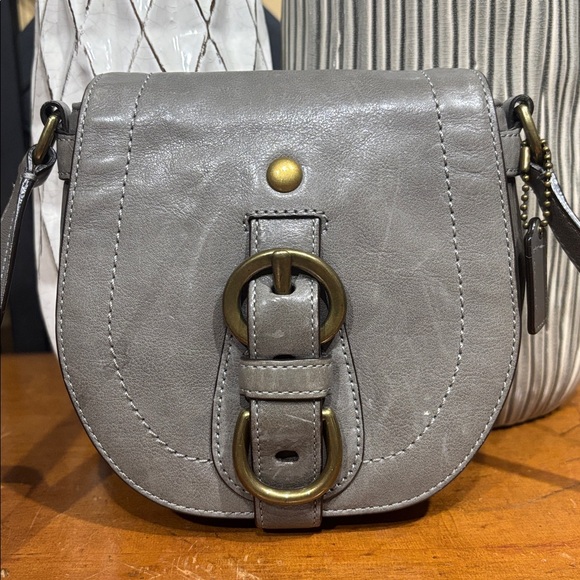 Coach Mini Garcia Gray Leather Crossbody with Hang Tag - Picture 2 of 13